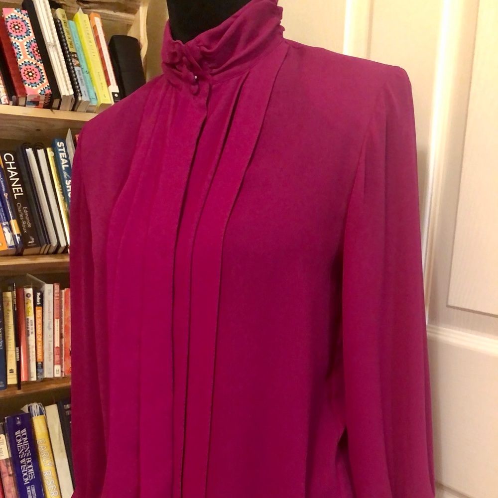 Vintage Laura & Jayne Petite fuschia blouse